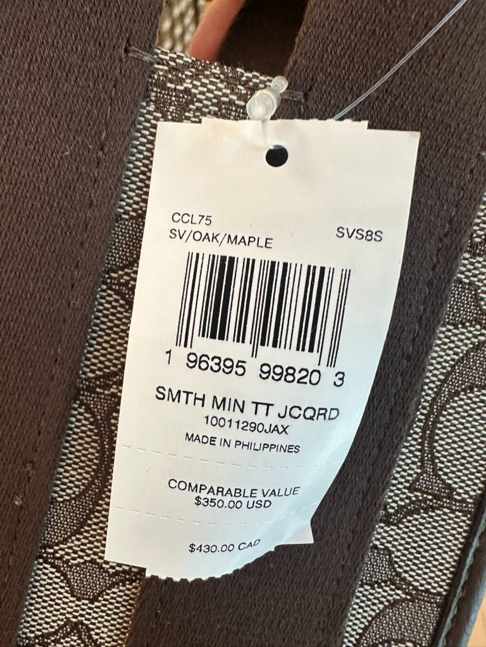 NWT! Coach CCL75 Smith Mini Tote Bag In Signature Jacquard Silver/Oak/Maple - Picture 11 of 11